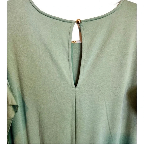 Matilda Jane Resting Day Romper Green Long Sleeve Ruffle Women Size Small NWT - Picture 9 of 16